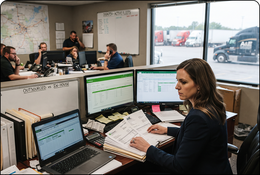 Fleet owner seated in an office