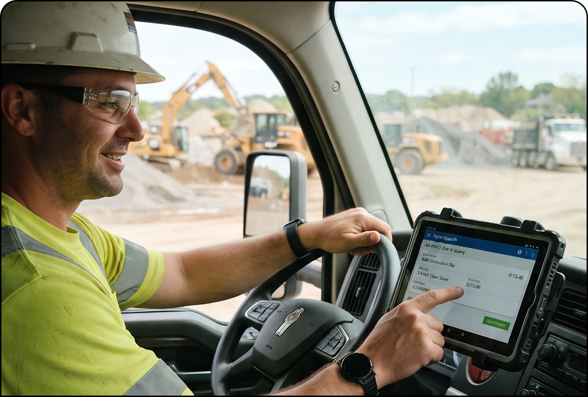 Fleet owner seated in an office
